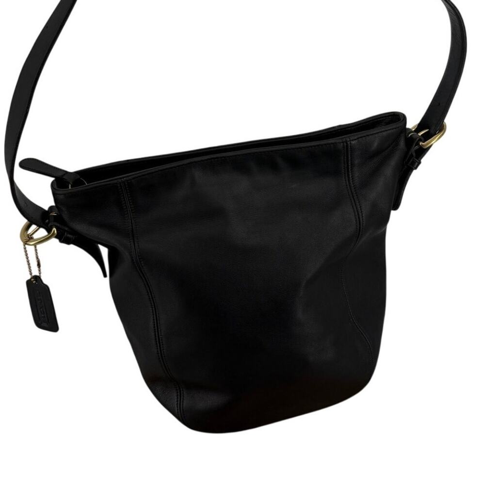 Coach Vintage Monterey Hobo Black Leather Bucket Bag